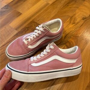 Vans old skool pink tennis‎ shoes sneakers size 5.5 casual lace up skate sport